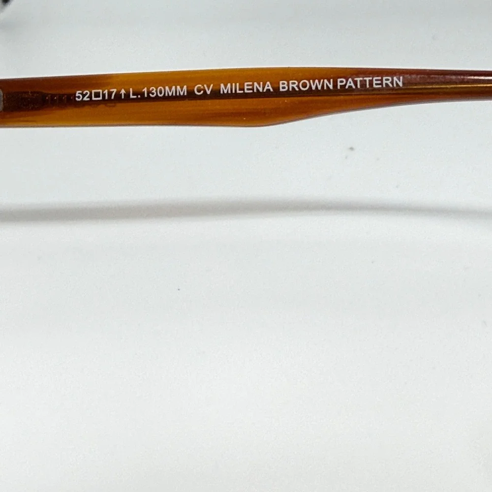 BCBGMAXAZRIA Women's Eyeglasses 52 17 130MM Milena Brown‎ Pattern 21330